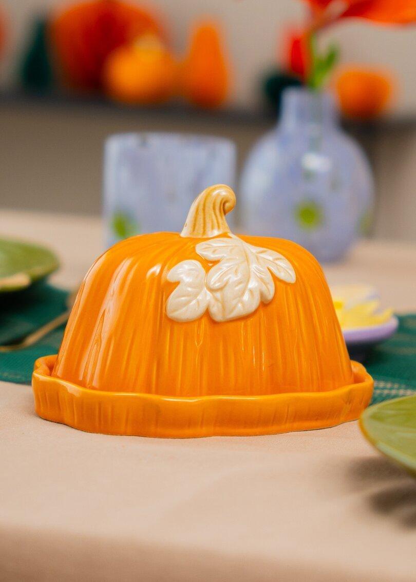 Orange Pumpkin Butter Tray - 16 Cm