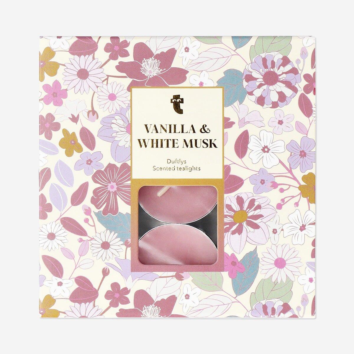 Pink Tealight White Musk And Warm Vanilla Scented - 18 Pcs