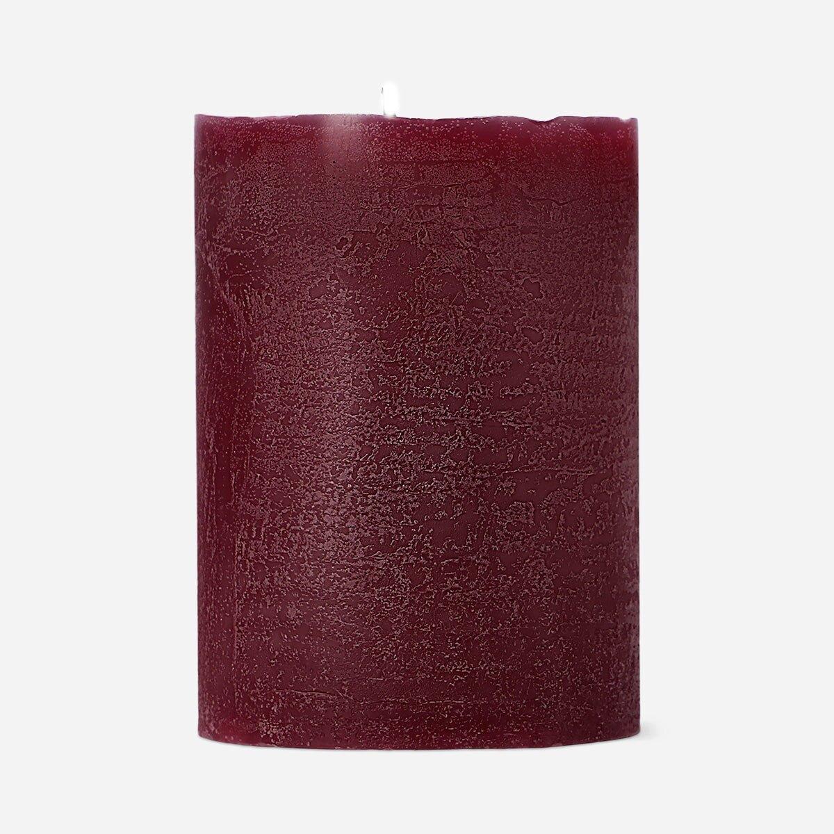Red Burgundy Dinner Candle - 8 Cm