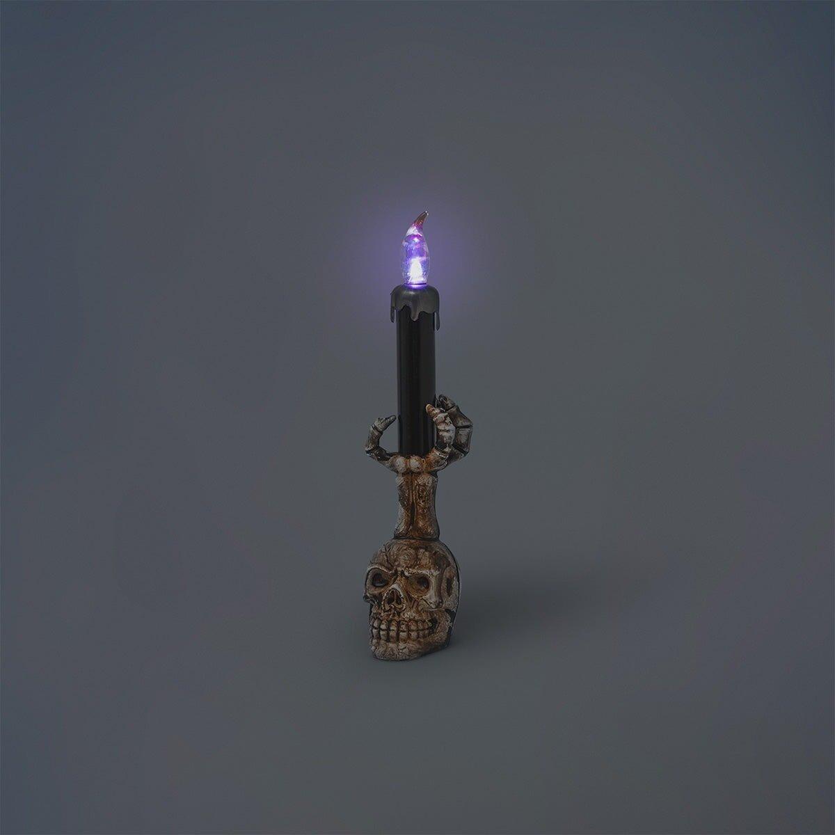 Multicolour Colour Changing Skull Candle Holder