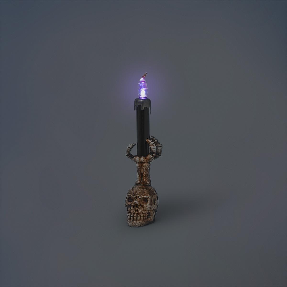 Multicolour Colour Changing Skull Candle Holder