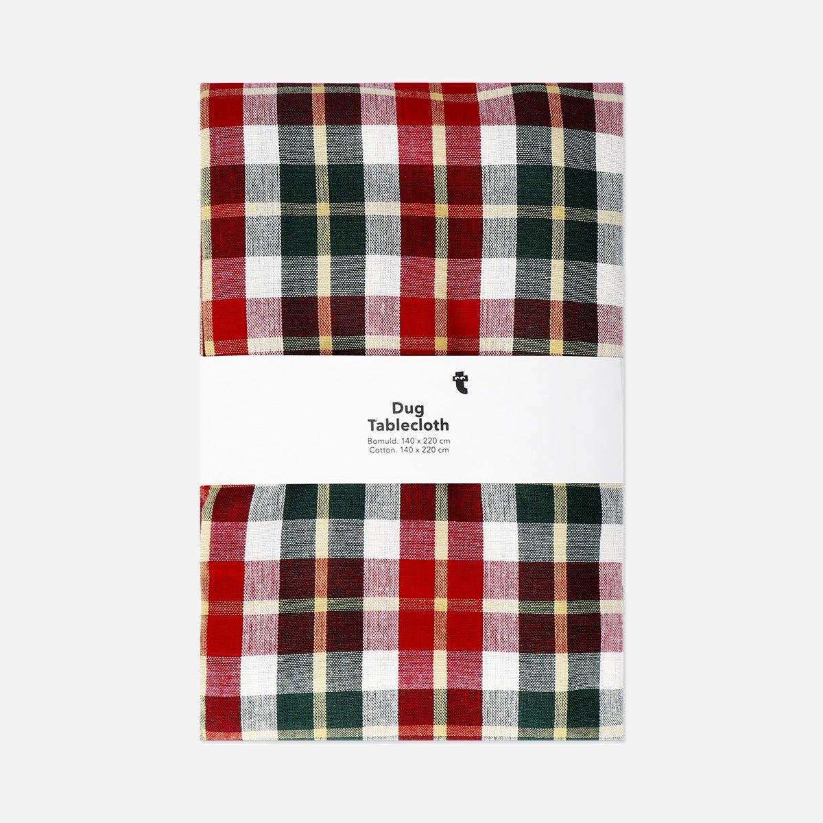 Multicolour Table Cloth With Tartan Print - 140X220 Cm
