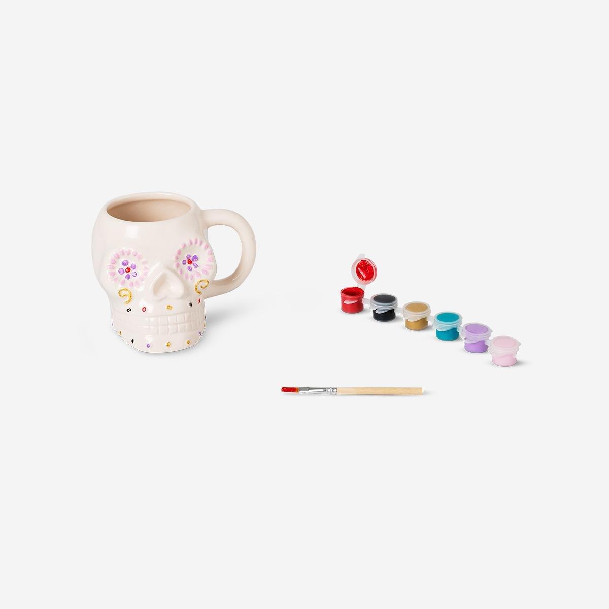 Multicolour Diy Sugar Skull Mug - 320 Ml