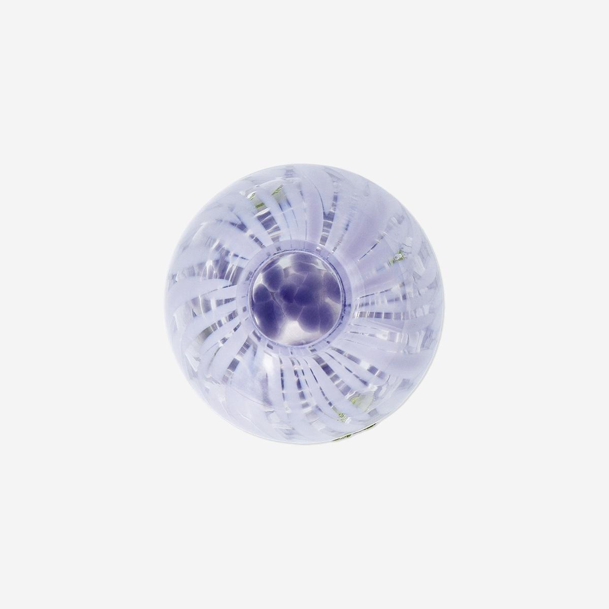 Multicolour Vase With Purple Dots And Leaves - 12 Cm