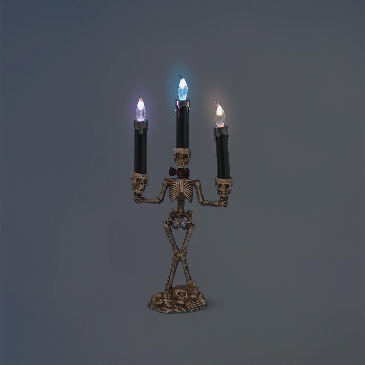 Multicolour Colour Changing Skeleton Candelabra