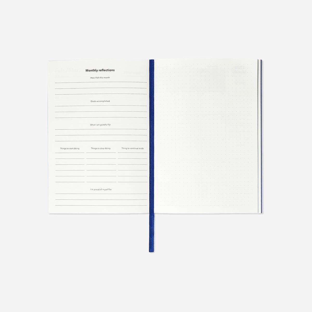 Multicolour A5 Striped Weekly Diary - 2026