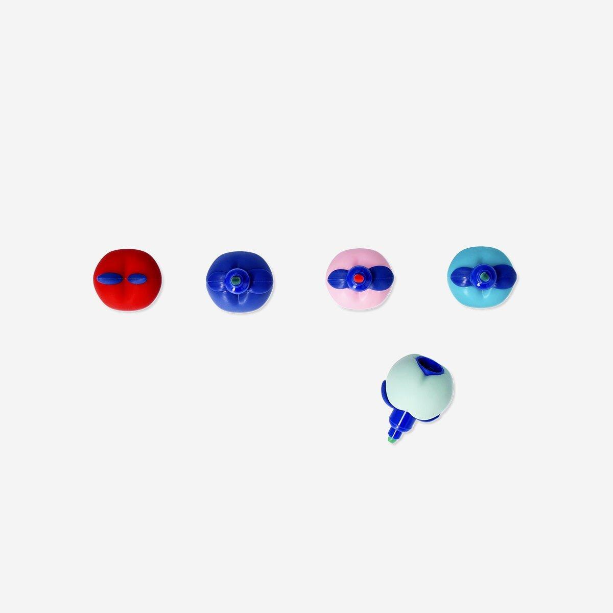 Multicolour Stackable Highlighters Apples 4 Pcs