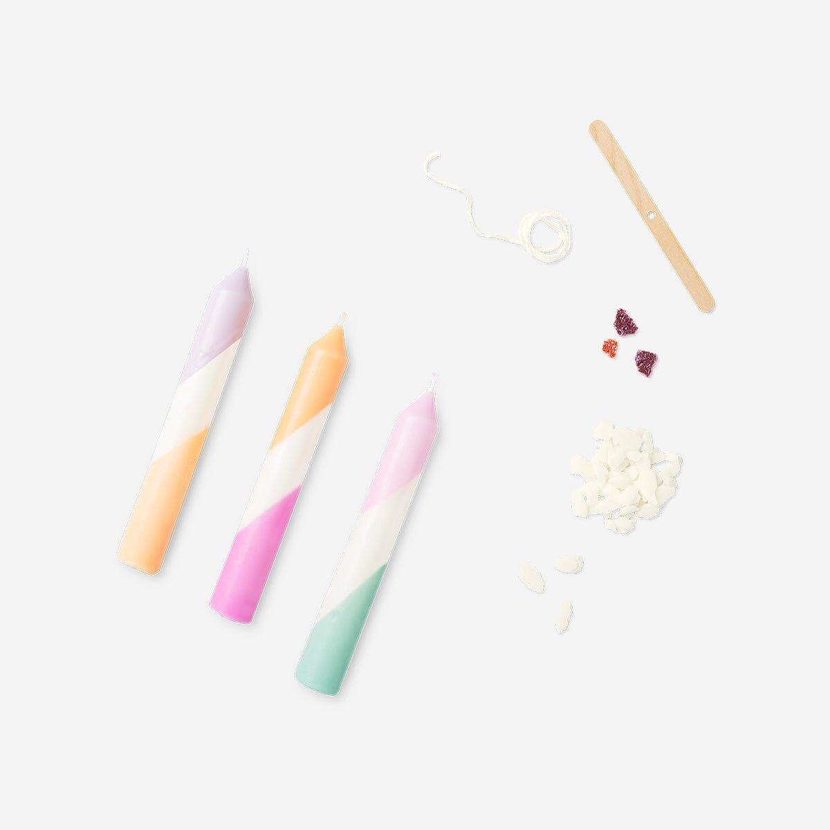 Multicolour Dip Dye Candle Kit