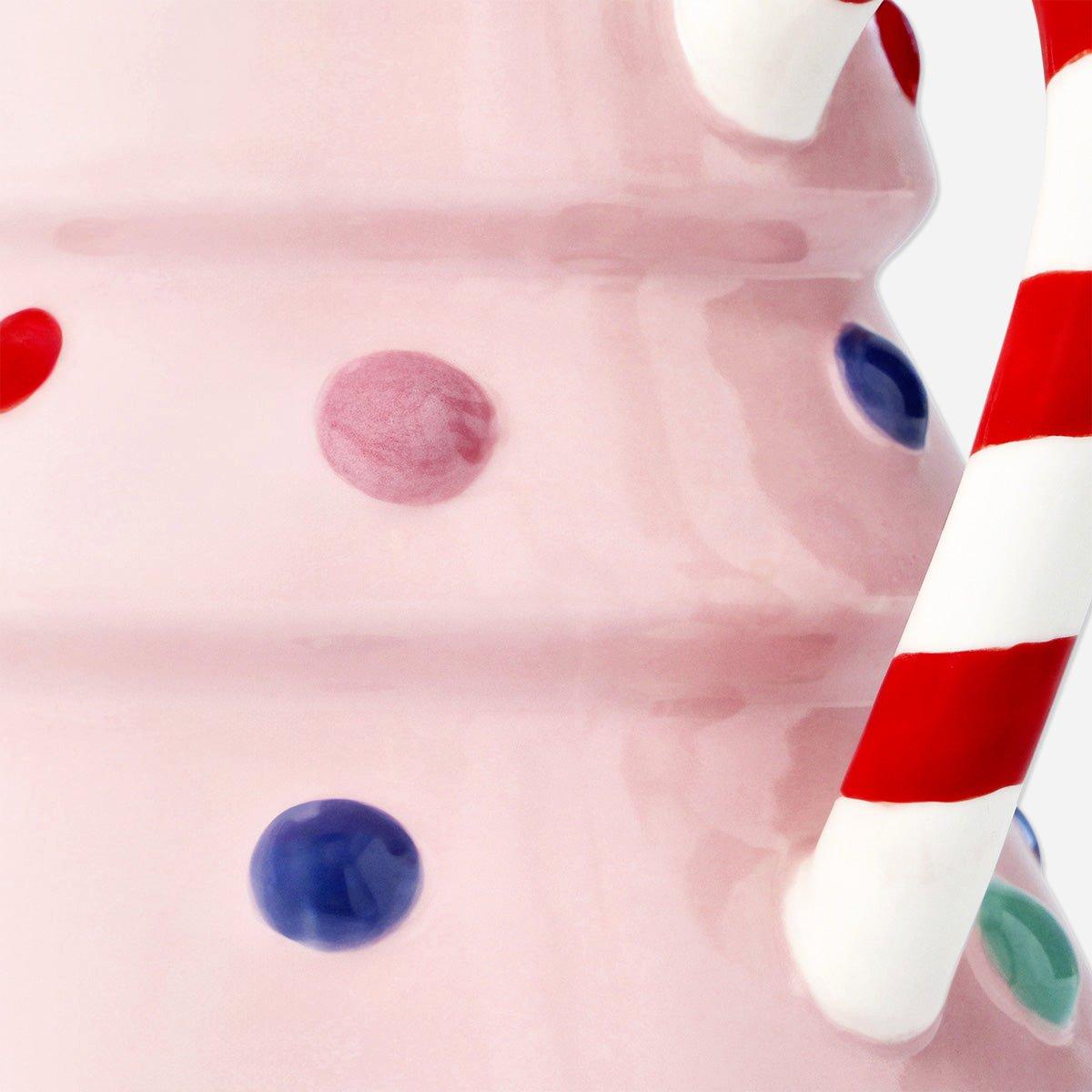 Multicolour Pink Christmas Tree Mug - 440 Ml