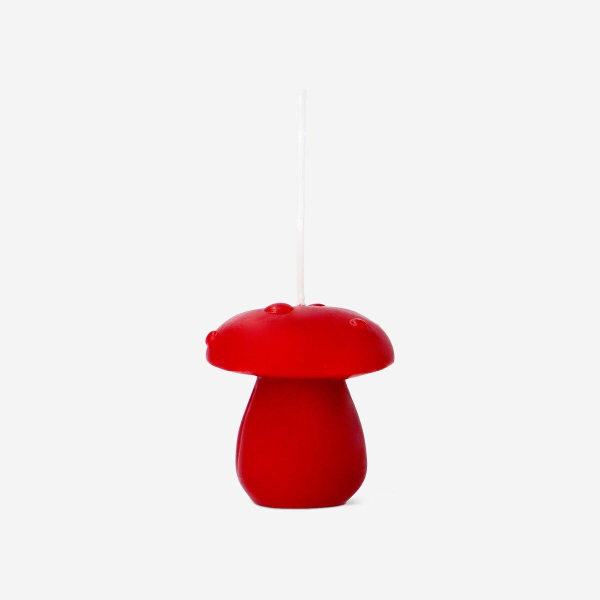 Red Candle As Mushroom