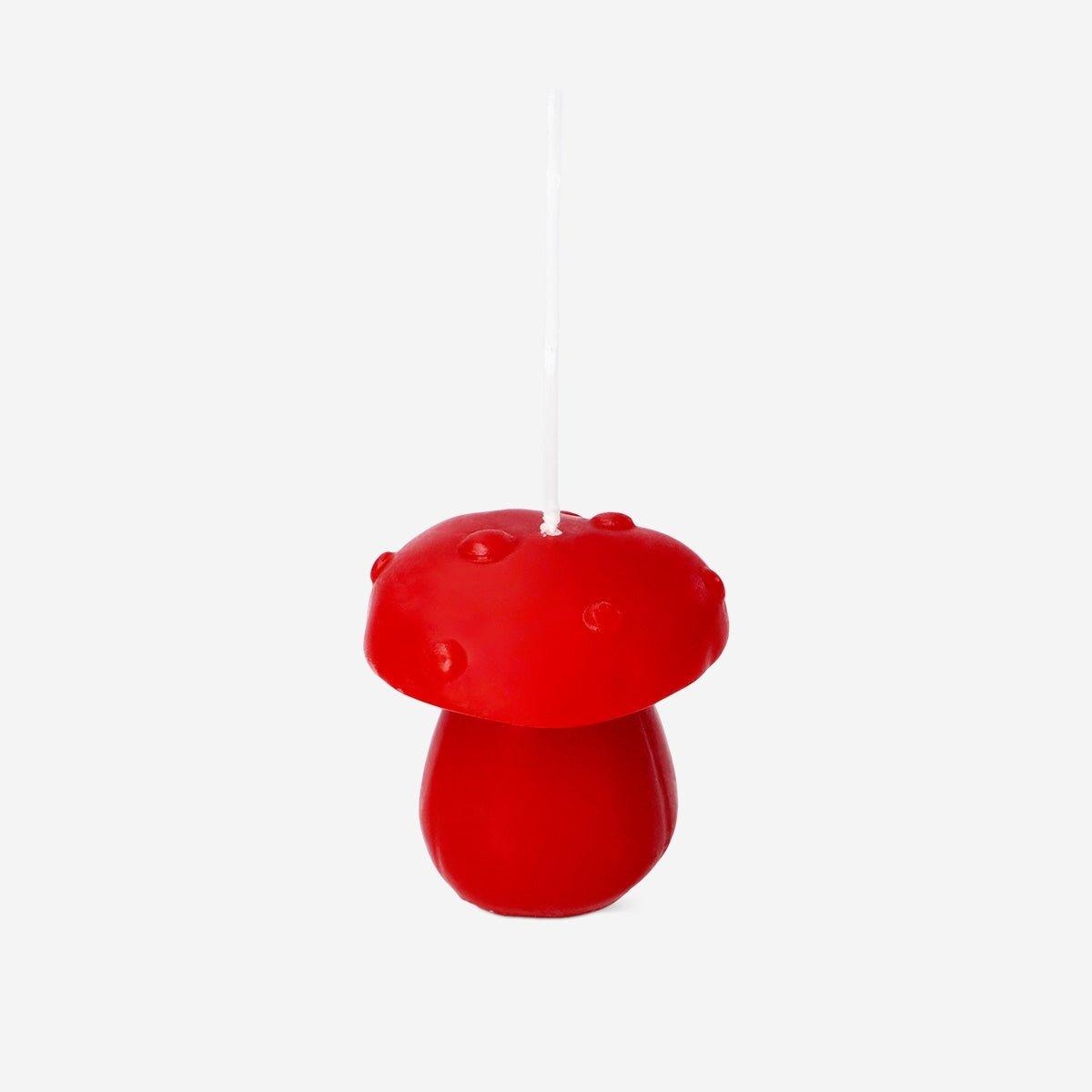 Red Candle As Mushroom