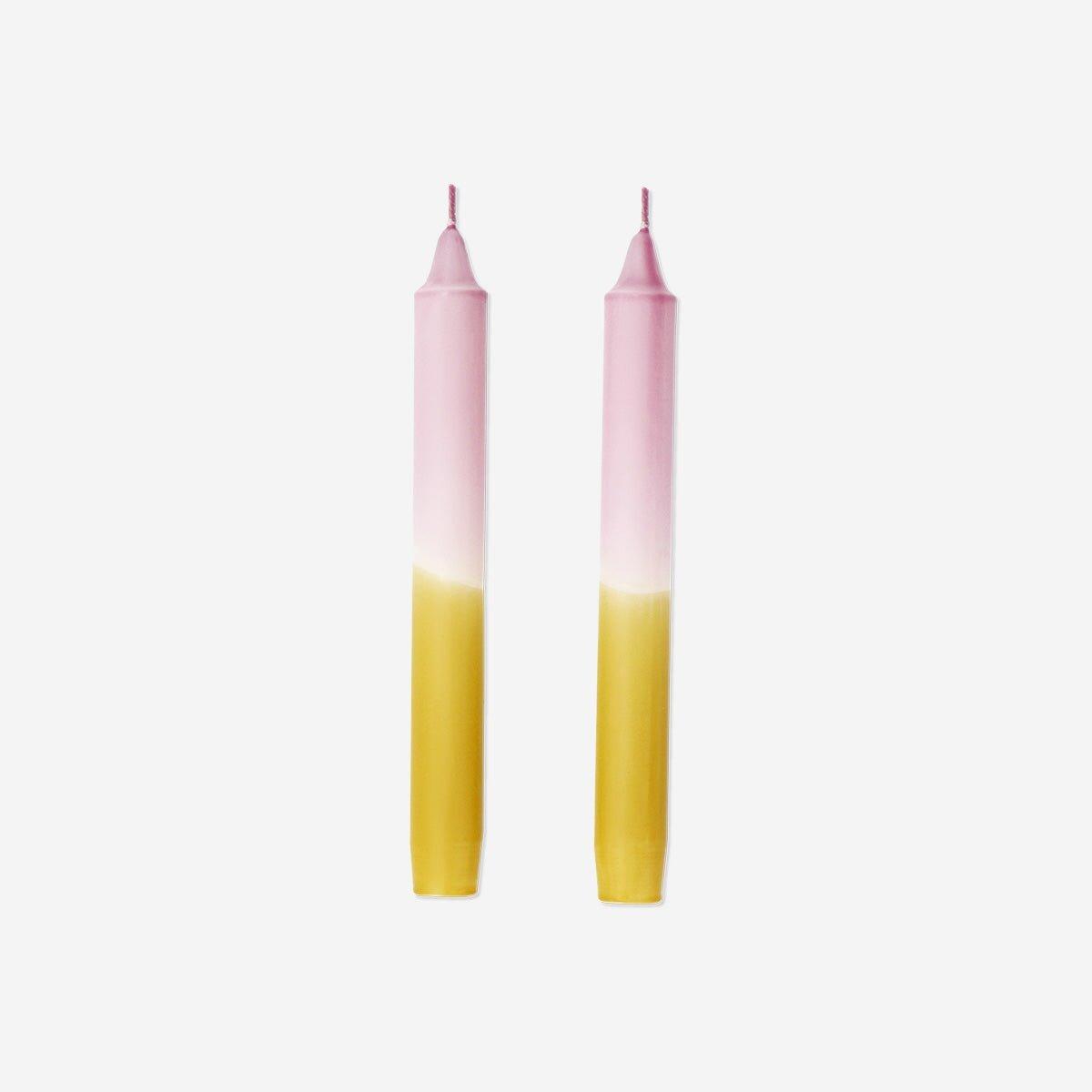 Multicolour Candle With Dip Dye - 20 Cm