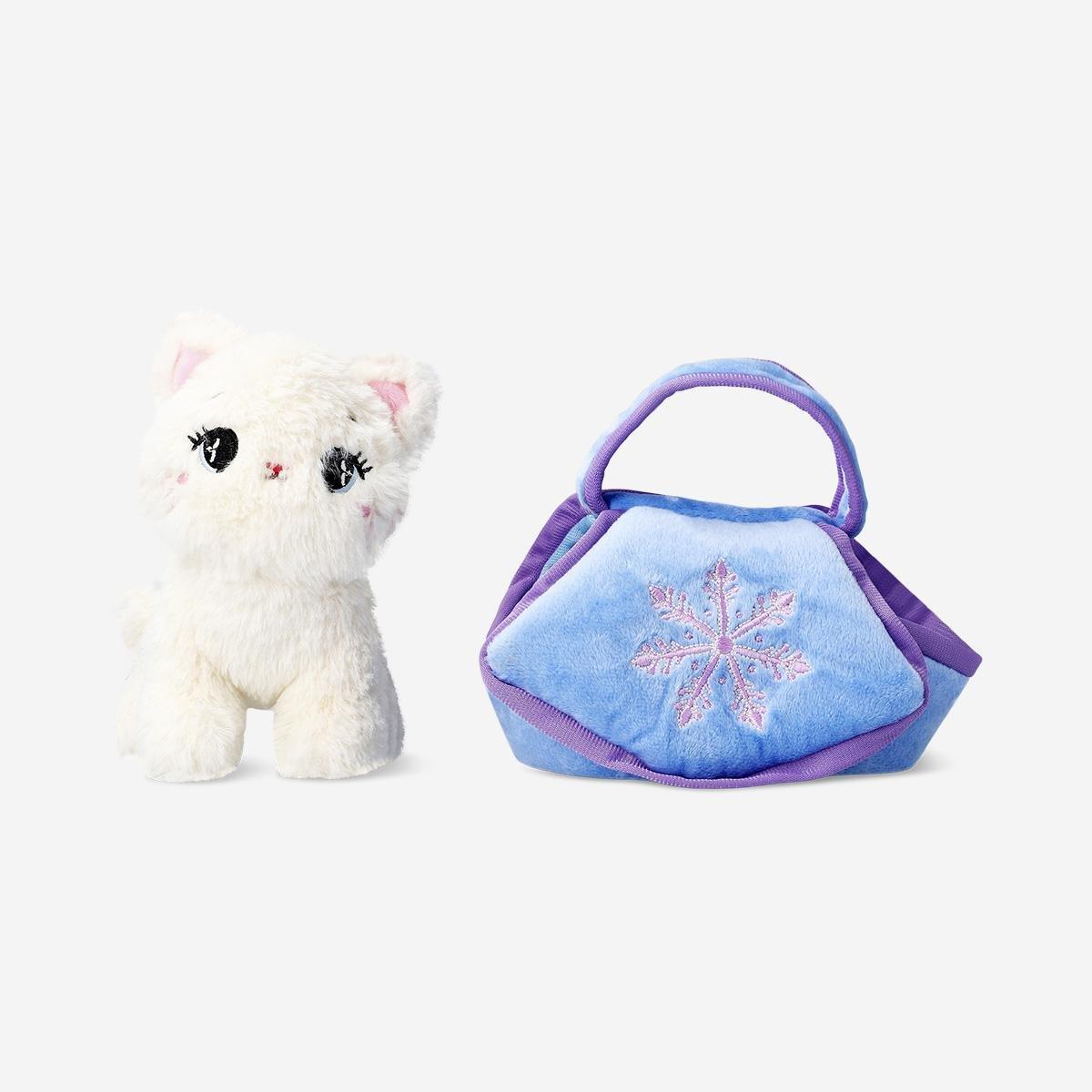 Soft Toy - Multicolour White Cat In Bag