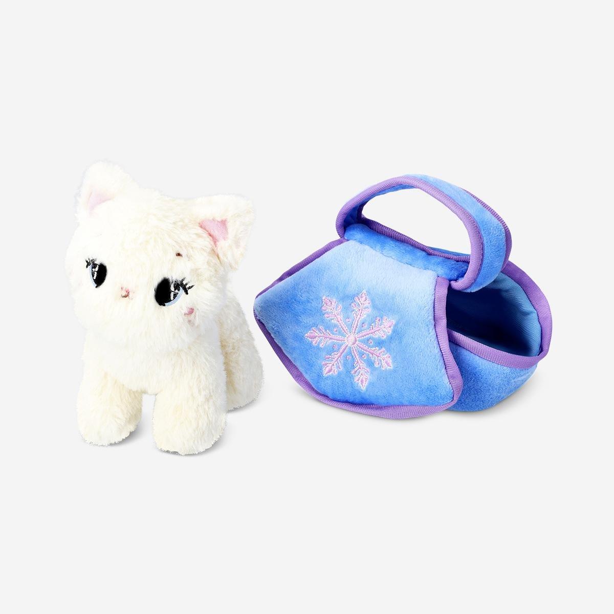 Soft Toy - Multicolour White Cat In Bag