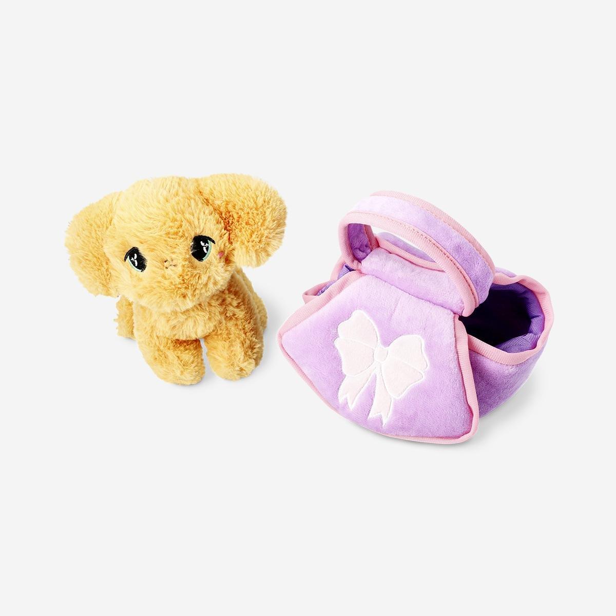 Soft Toy - Brown Dog In Bag