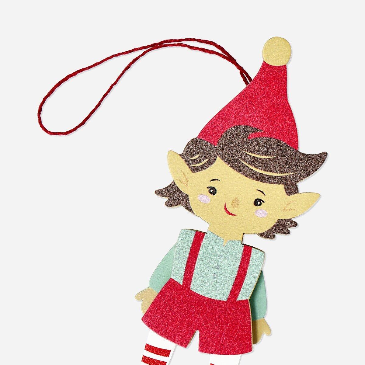 Multicolour Wooden Christmas Day Elf