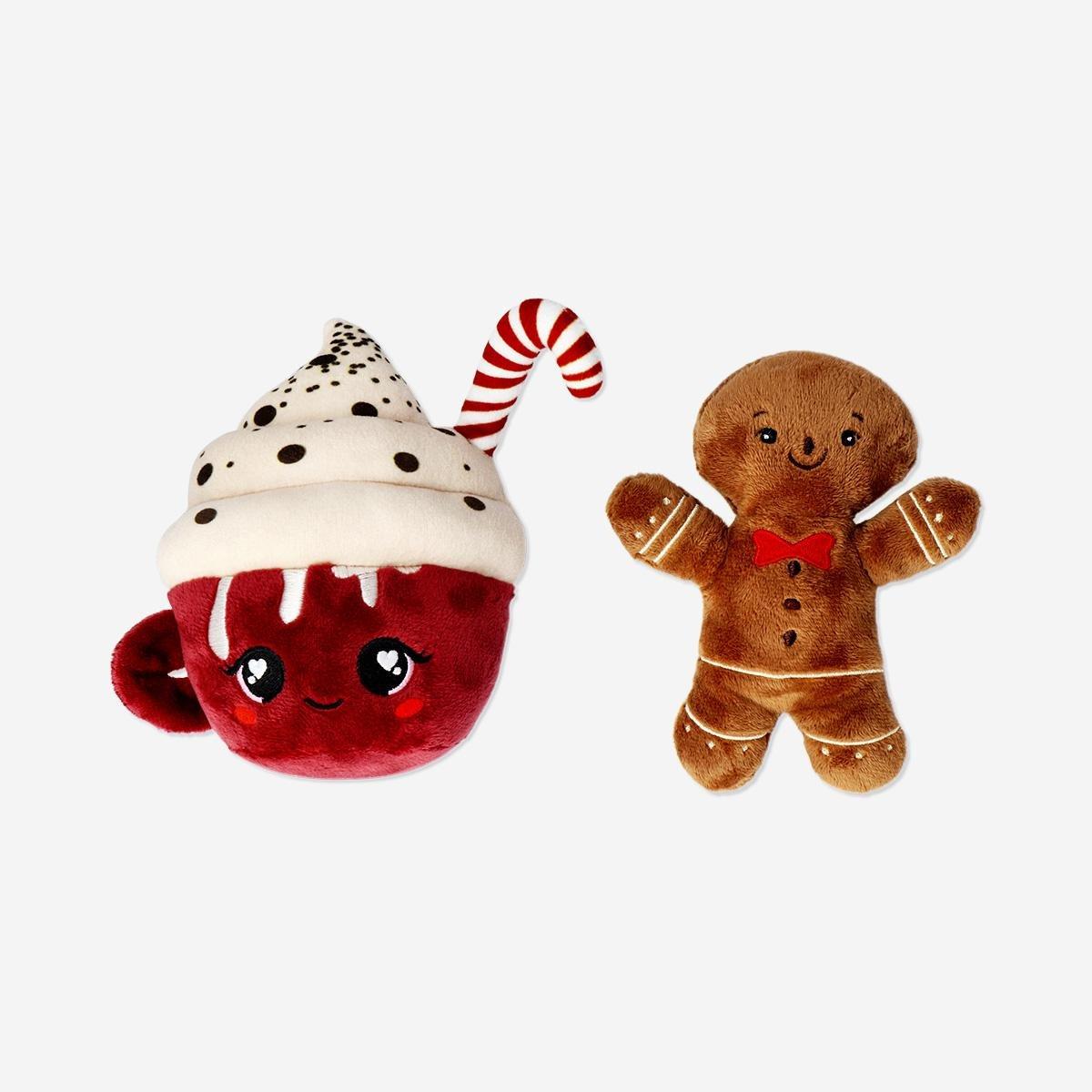 Multicolour Plush Toy - Gingerbread Man With Hot Chocolate