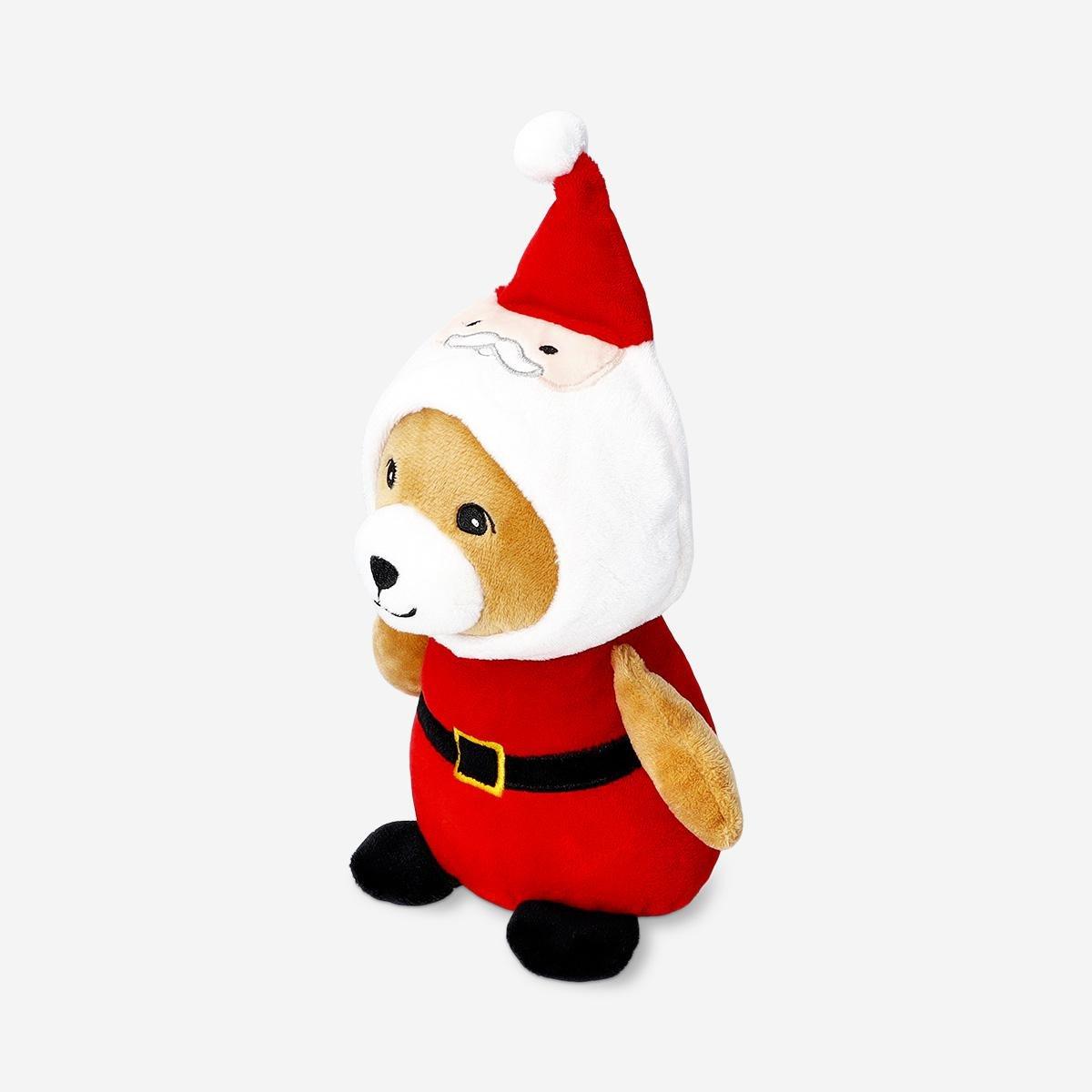 Brown Plush Toy - Teddy Dressed As Santa