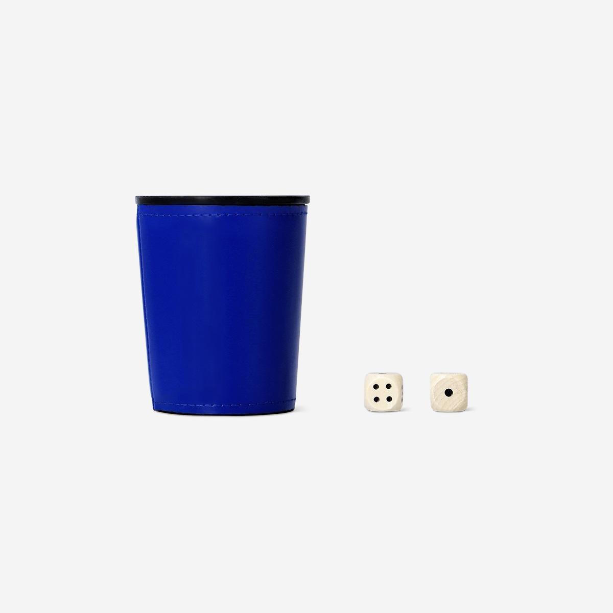 Blue Dice With Cup Set - 3 Pcs