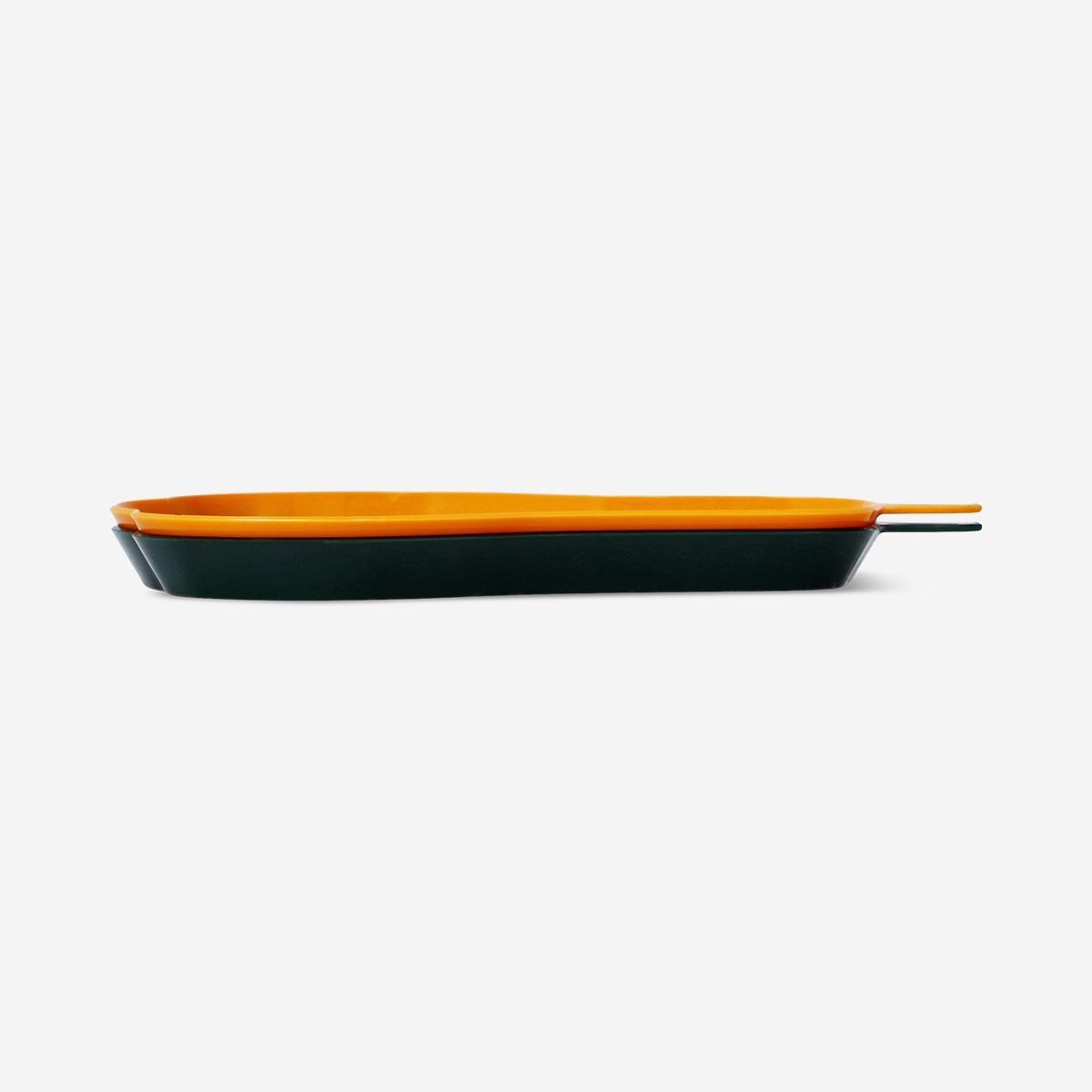 Orange Autumn Pumpkin Plates - 2 Pcs