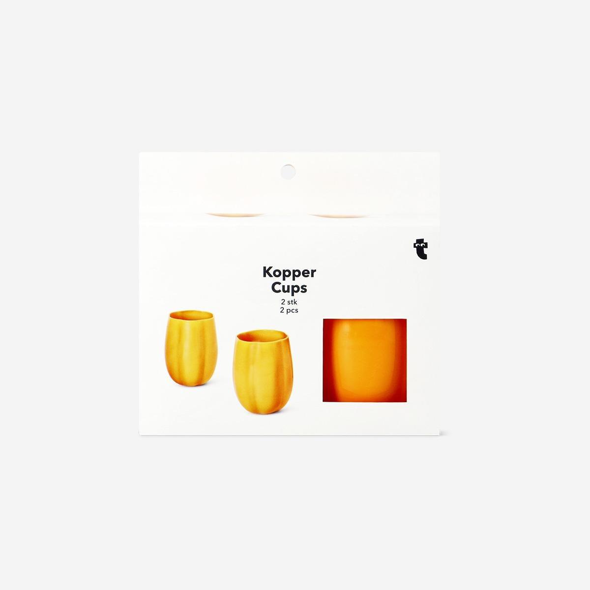 ORANGE     Reusable pumpkin cups - 2 pcs