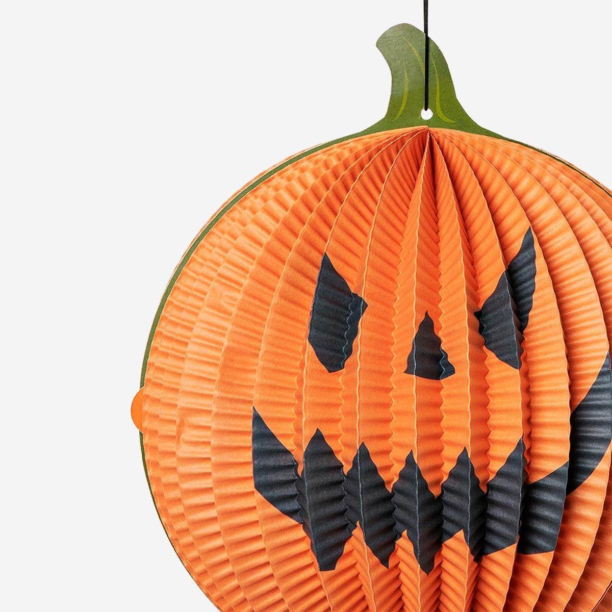 Orange Decorative Hanging Pumpkin With Face