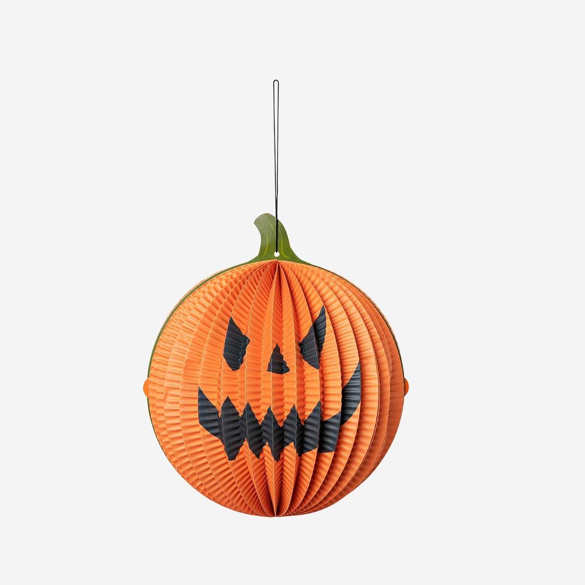 Orange Decorative Hanging Pumpkin With Face