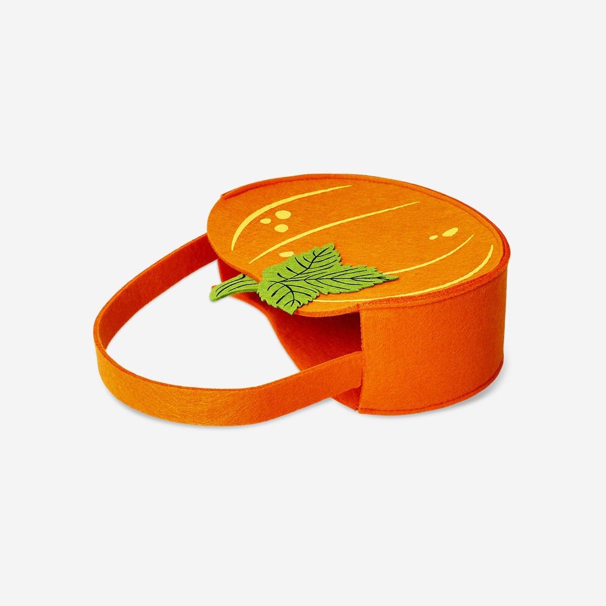 ORANGE     Felt pumpkin snack bag - for kids