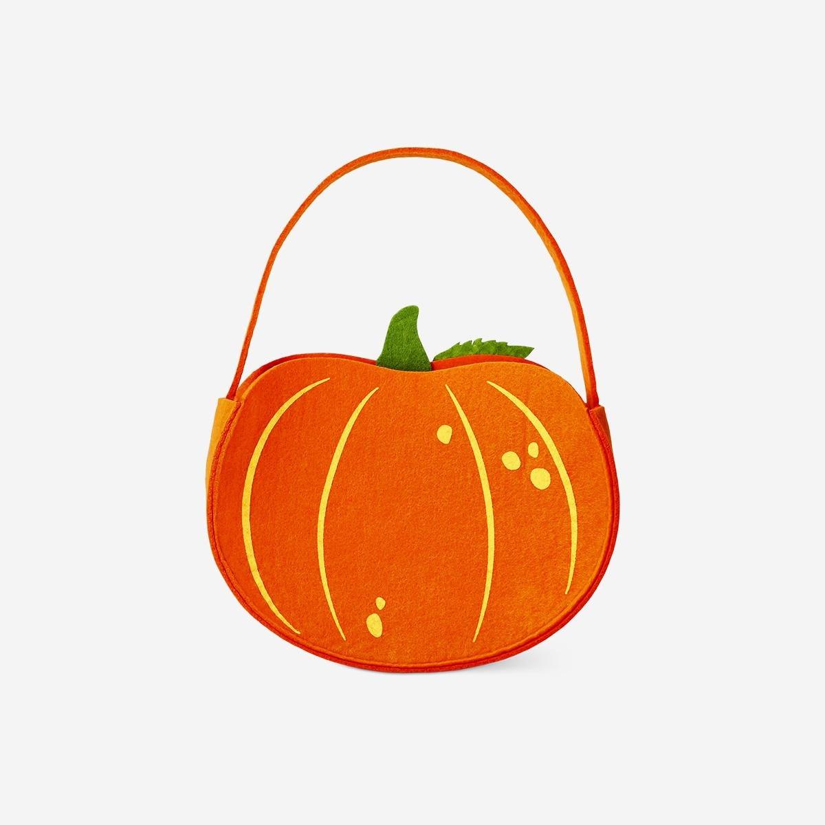 ORANGE     Felt pumpkin snack bag - for kids