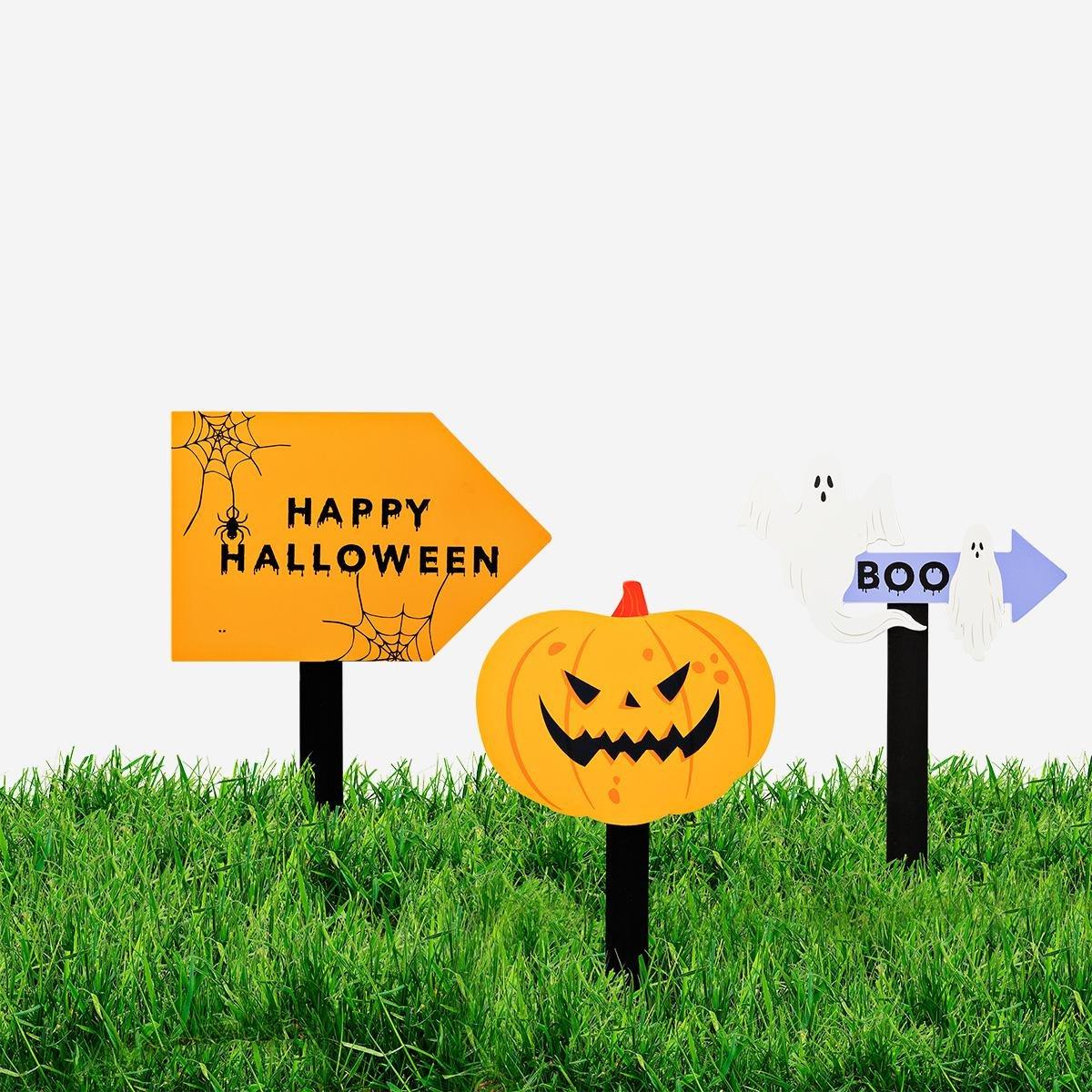 Multicolour Halloween Scavenger Hunt Signs - 3 Pcs