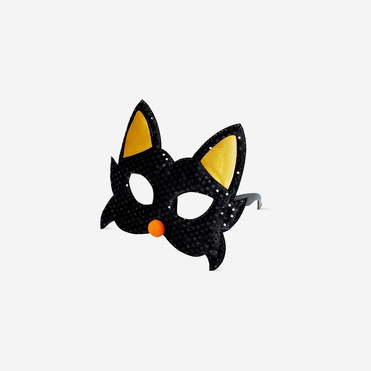 BLACK      Black cat mask for kids - 4 to 8 years