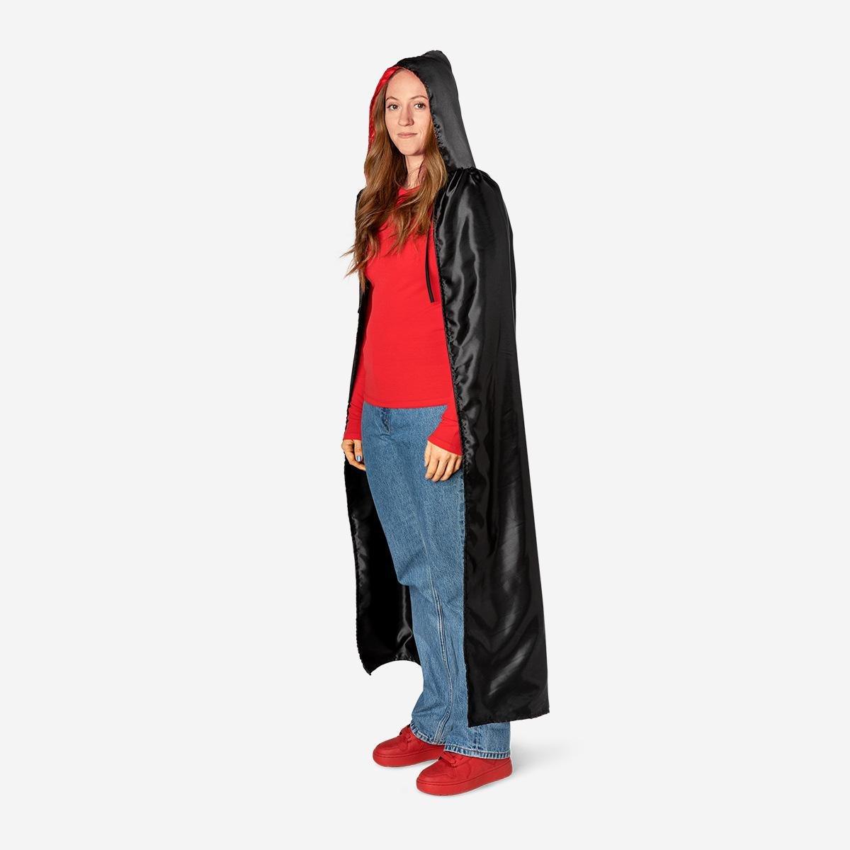 Black Reversible Costume Cape - For Adults