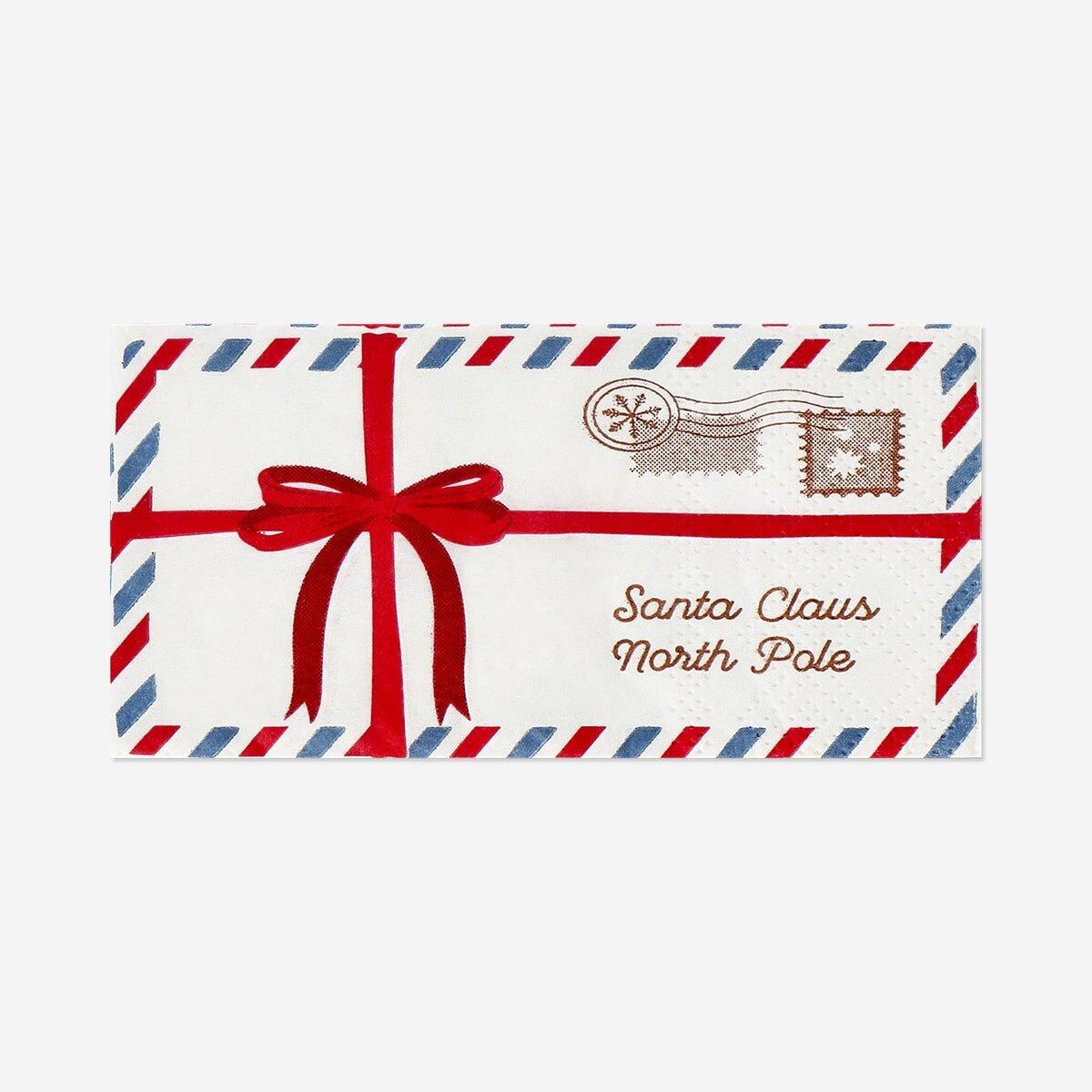 Multicolour Christmas Day Letters Handkerchiefs - 10 Pieces