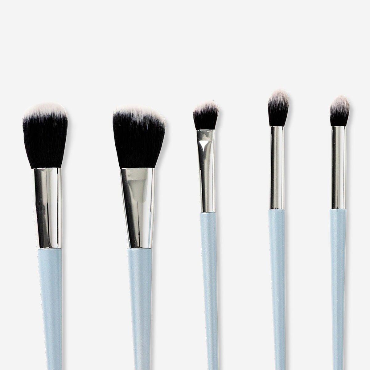Blue Makeup Brush Set In Tube - 8 Pieces