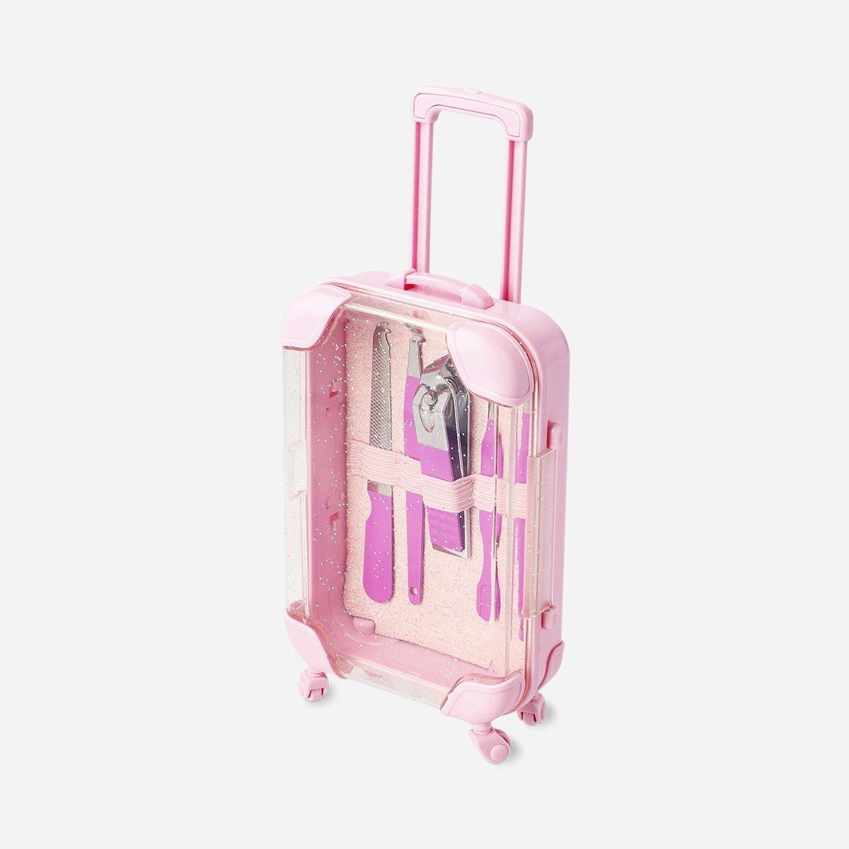 Pink Manicure And Pedicure Set In A Suitcase