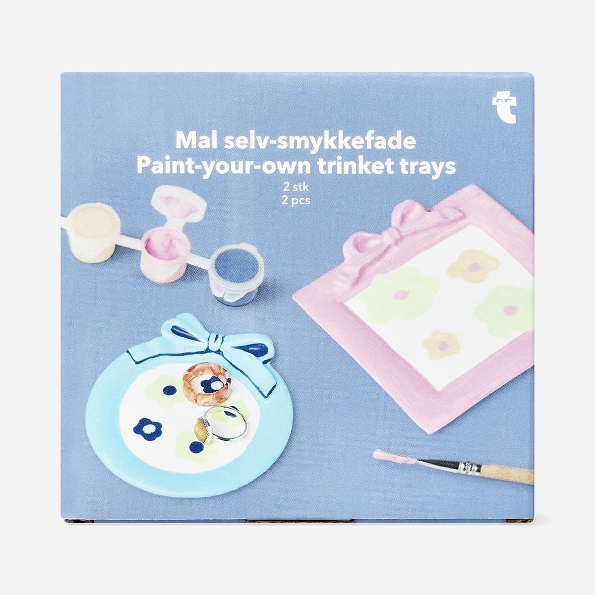 PAINT YOUR OWN JEWELLERY TRAY SET OF 2