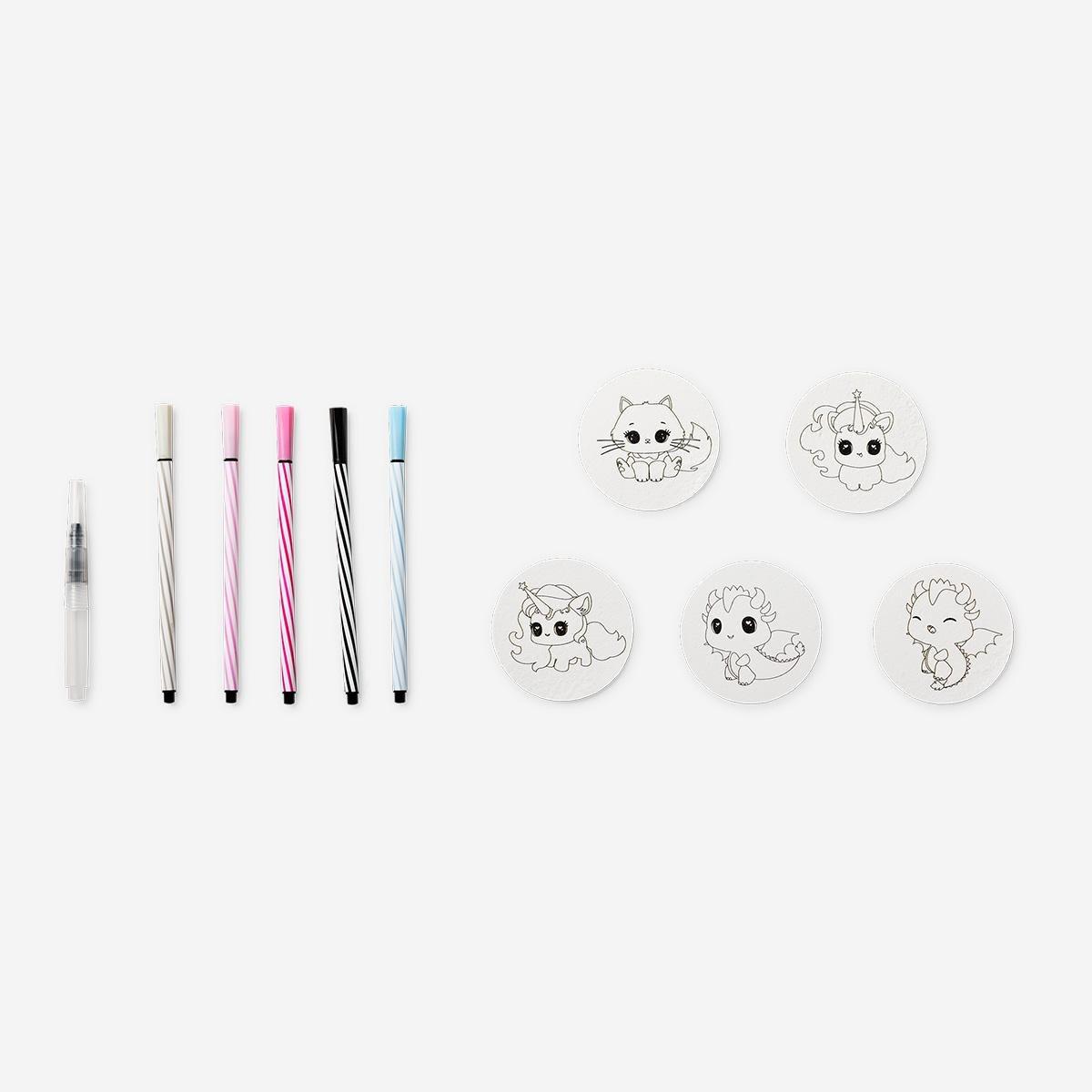 Multicolour Diy 3D Decor Figures