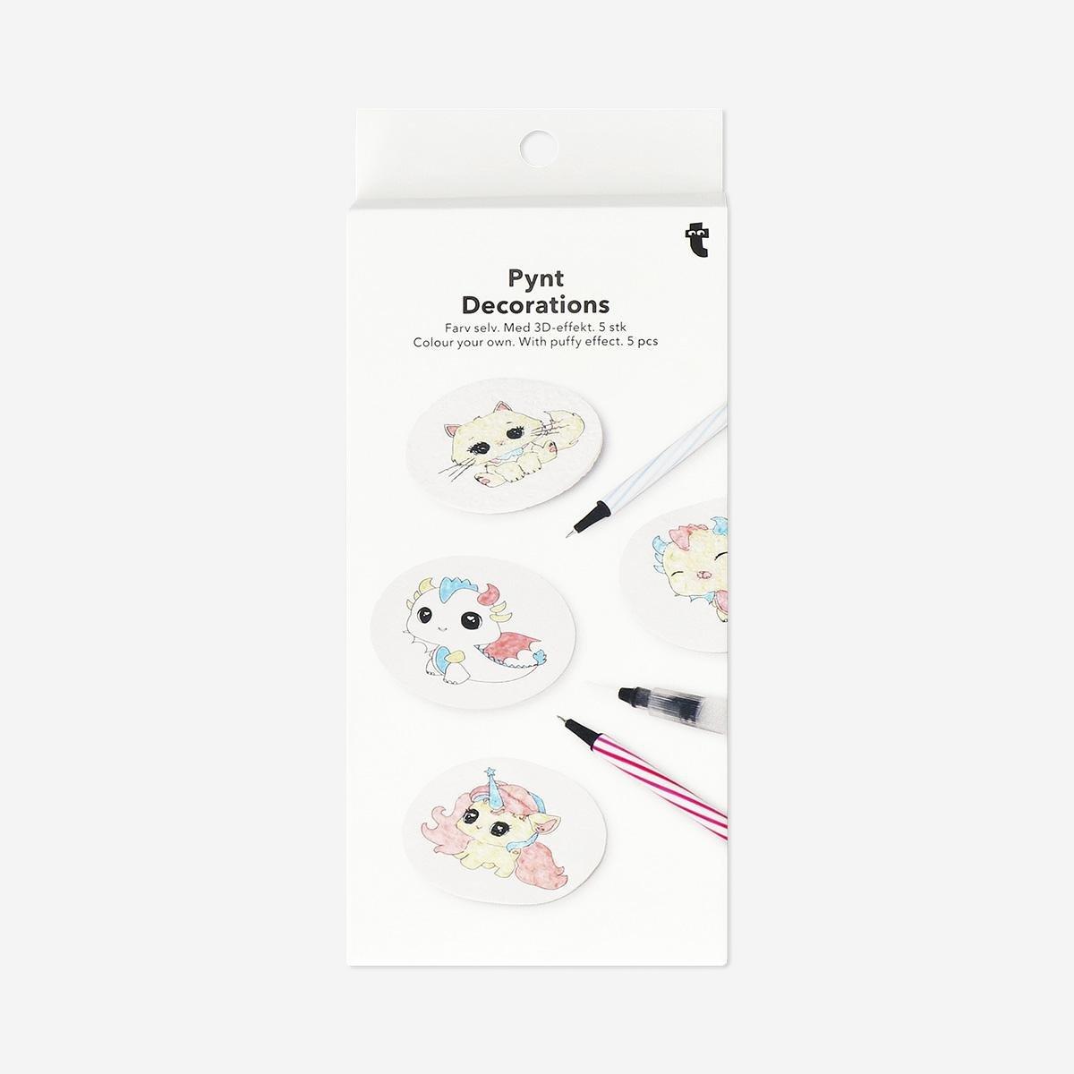 Multicolour Diy 3D Decor Figures