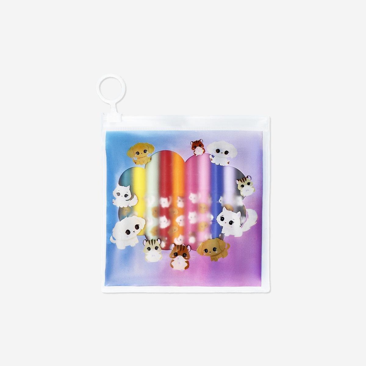 Multicolour Markets With Animal Pictograms - 12 Pcs
