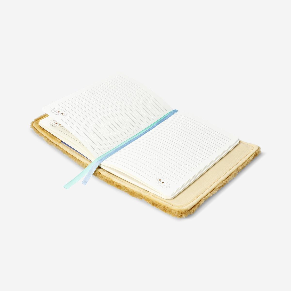 Brown A5 Notebook With Plush Dog