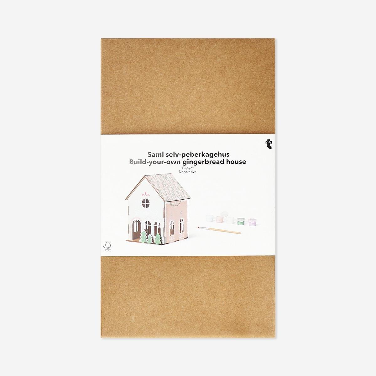 Multicolour Diy Wood Gingerbread House - 24 Cm