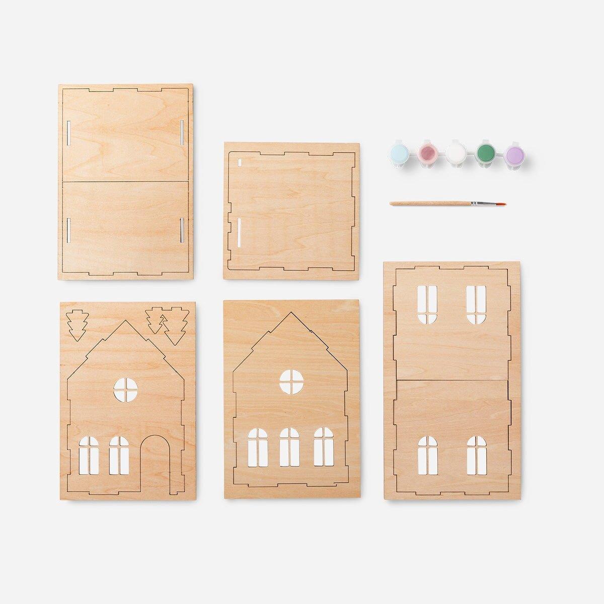 Multicolour Diy Wood Gingerbread House - 24 Cm