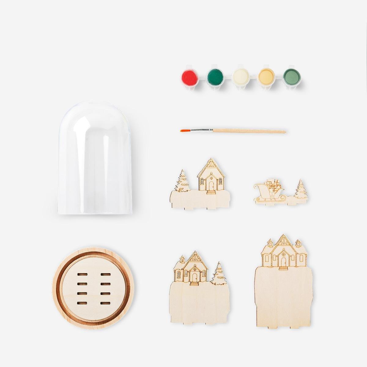 Multicolour Diy Snow Globe Christmas Day Scene