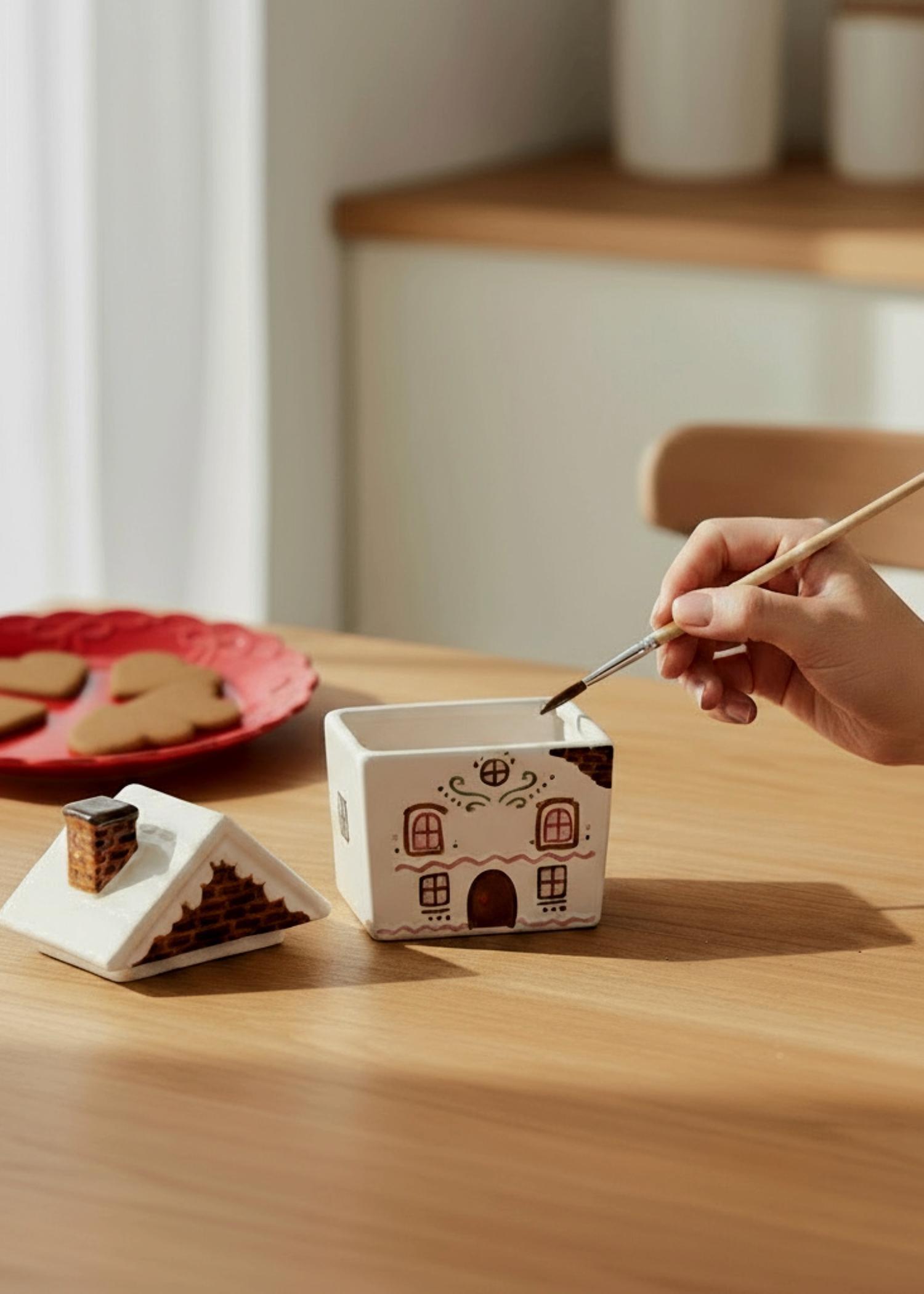 Multicolour Diy Gingerbread House Jar - 240 Ml