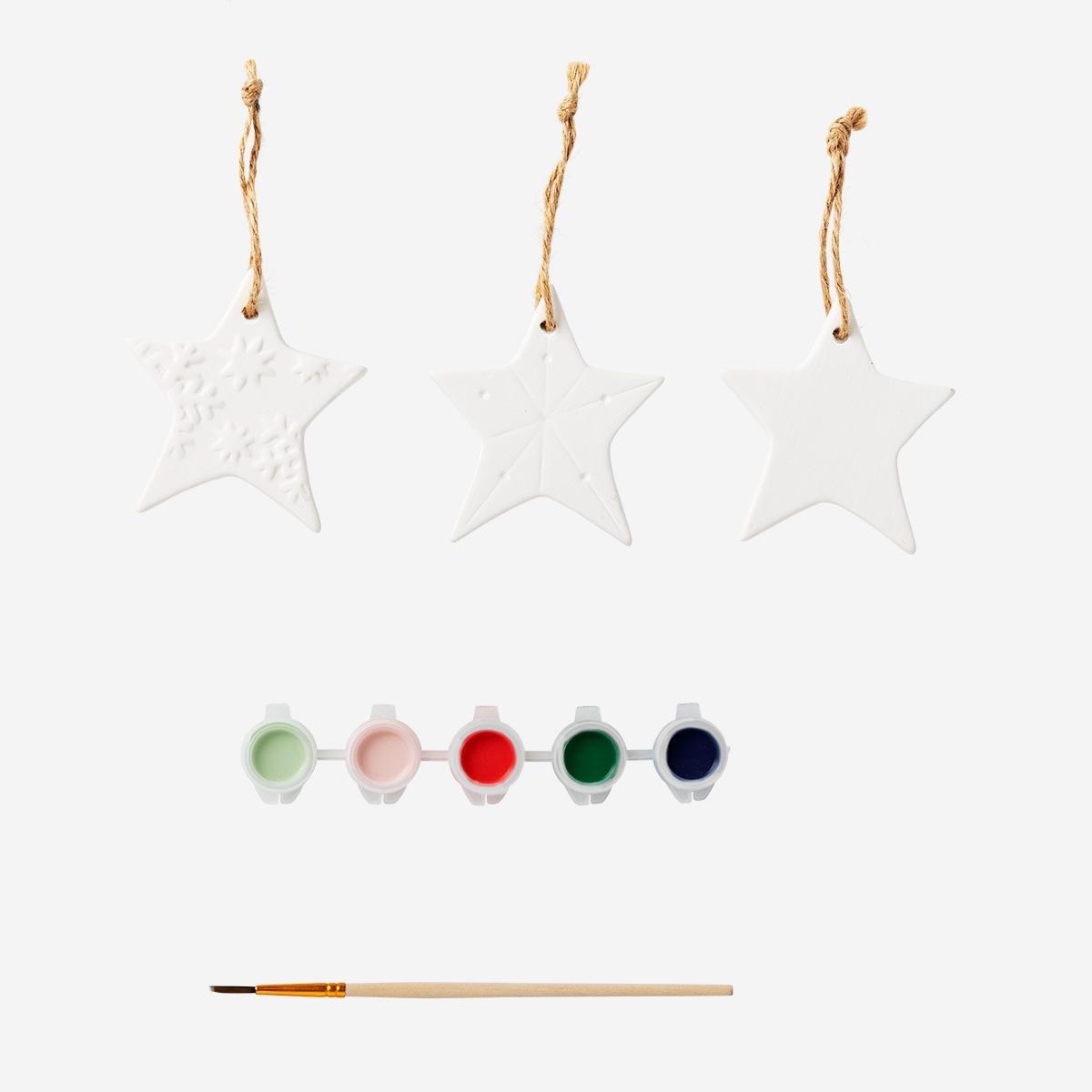 Multicolour Diy Ceramic Star Ornaments