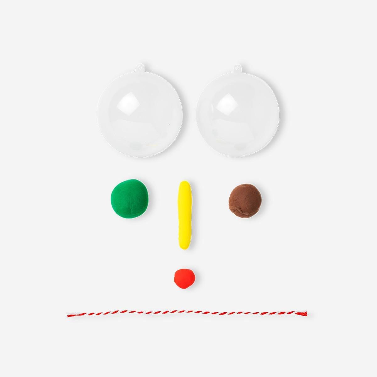 Multicolour Diy Christmas Ball With Light Clay