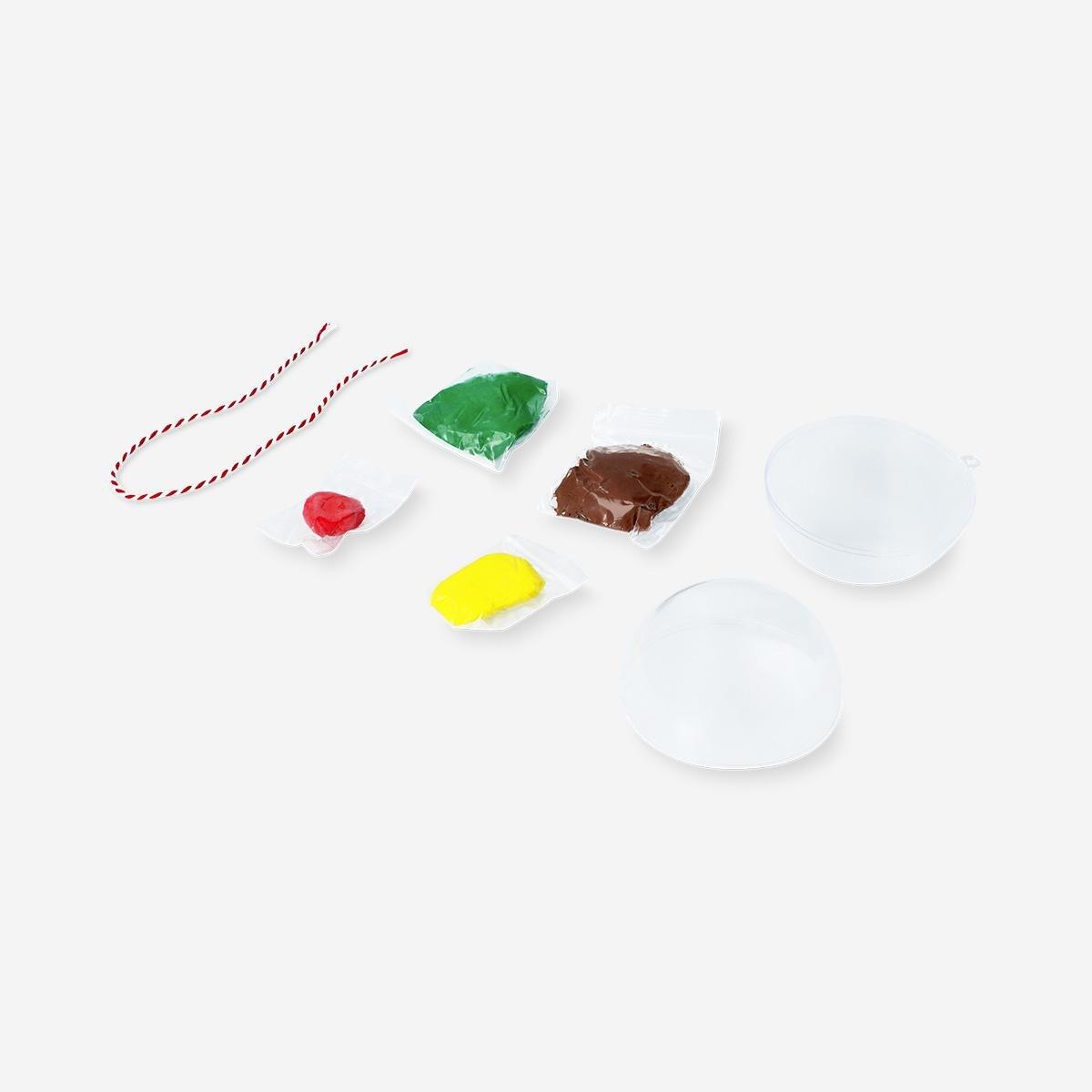 Multicolour Diy Christmas Ball With Light Clay