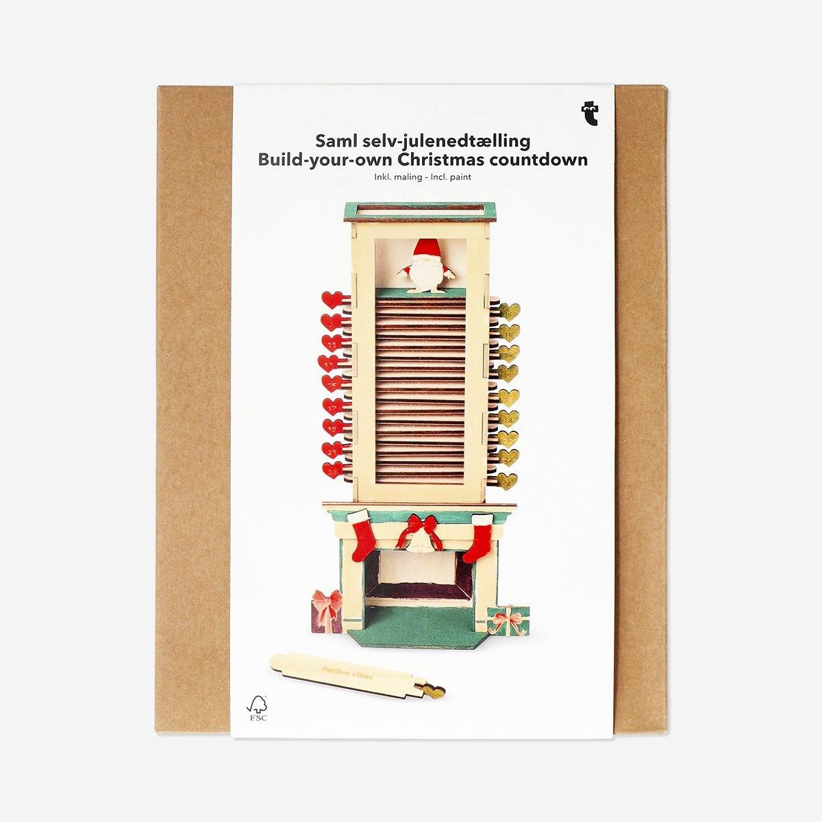 Multicolour Diy Count Down For Christmas And Paint Your Own Santa Calendar