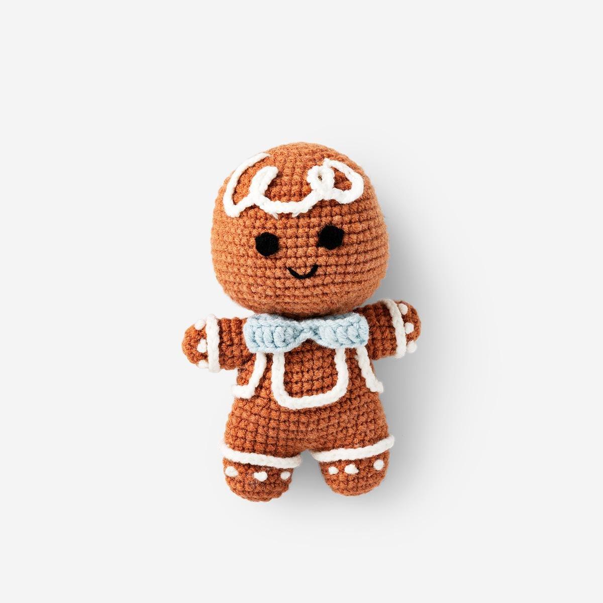 Multicolour Diy Crocheted Gingerbread Man