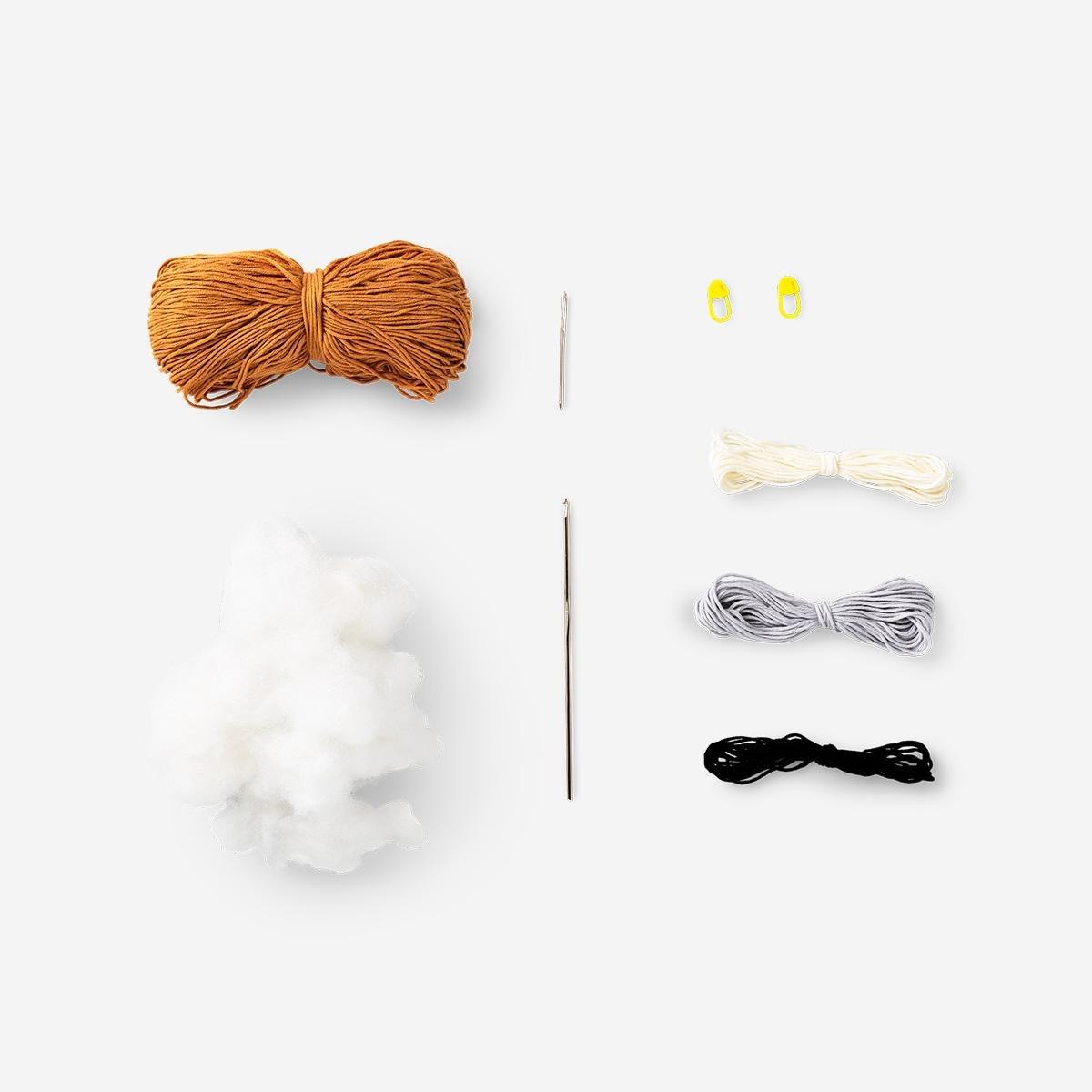 Multicolour Diy Crocheted Gingerbread Man